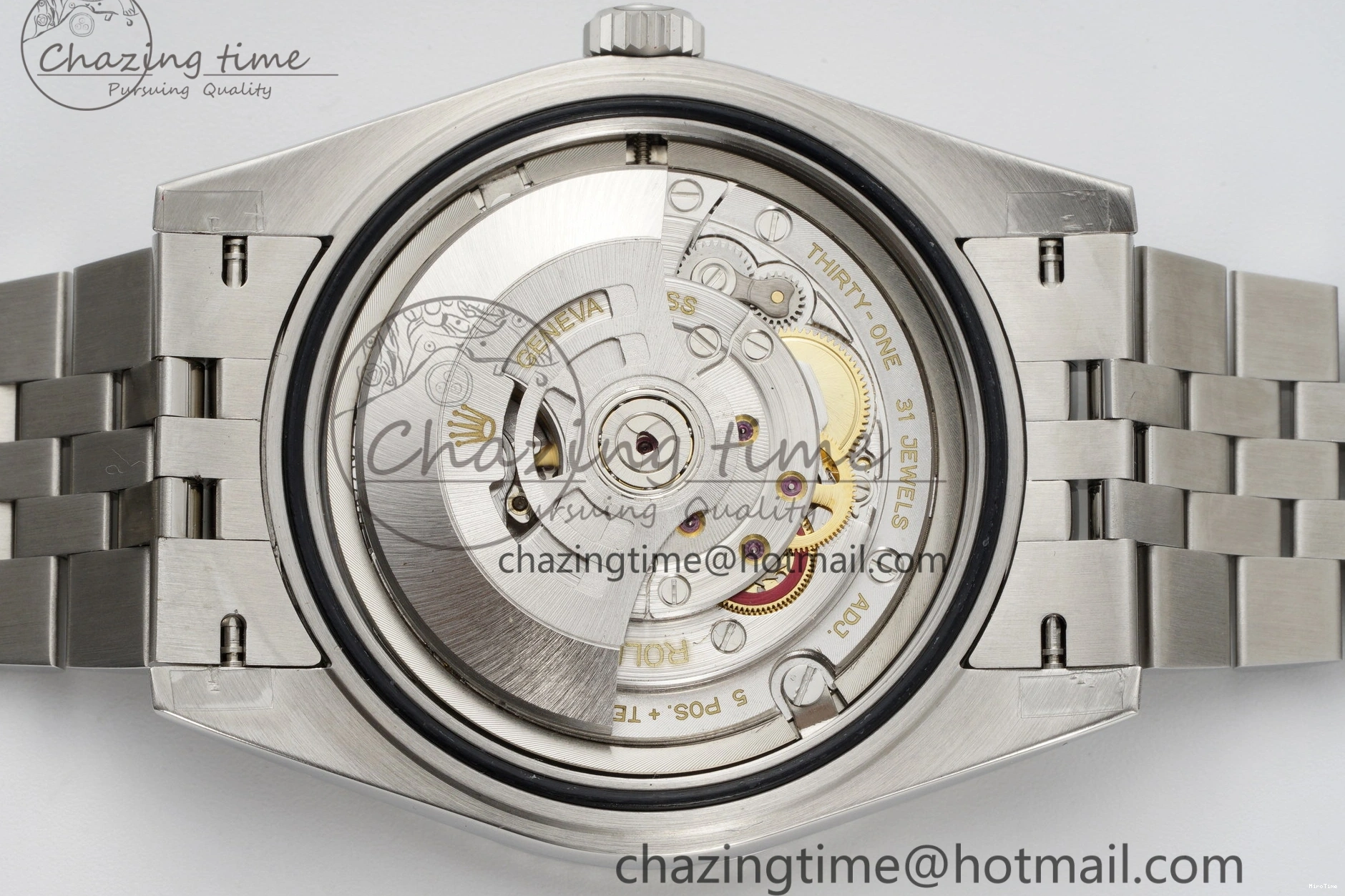 MiroTime 0415 TopPick DateJust 41 SS JDF 904L Steel Blue Textured Dial on Jubilee Bracelet VR3235 V 2235